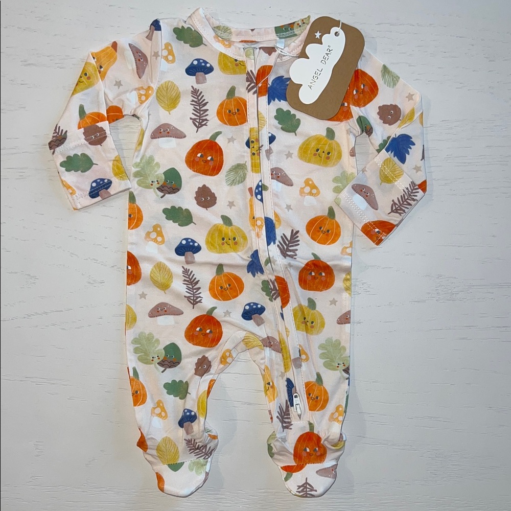 Angel Dear Autumn Pumpkin Footie 0-3 3-6 months